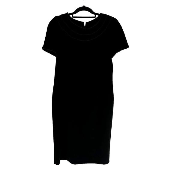 Nipon Boutique Womens Vintage Cocktail Dress Size 14 Black LBD Beaded Timeless - Picture 1 of 10
